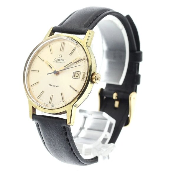 OMEGA Geneve 166.0163 Cal.1012 Date gold Dial Men's Watch_888888